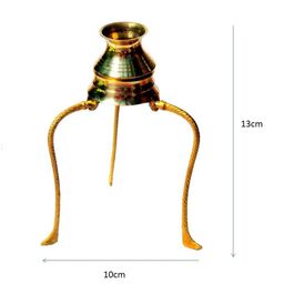 HaridwarDivine Shiv Marble White Shivling Shiva Ling/Shivling with Brass Plate, Kalash with Stand & Trishul Brass for Home Puja, Temple, Jalabhishekam image 4