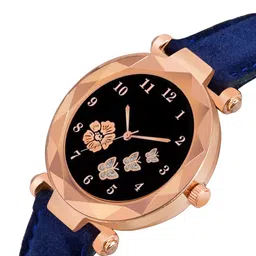 CERO Unisex Printed Dial & Leather Straps Analogue Multi Function Watch FBF223-Blue image 3