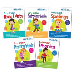 Set of 5 Early English Workbooks Including Noun & Verbs Phonics Reading Comprehension Rhyming Words and Spellings - English-image-64