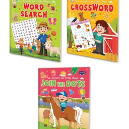 Pack of 3 Fun Activity For Little Ones Word Search Crossword & Join The Dots - English-16