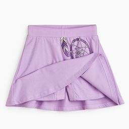 Plan B 100% Cotton Dream Catcher Printed Skirt With Inbuilt Shorties - Lavender-image-74