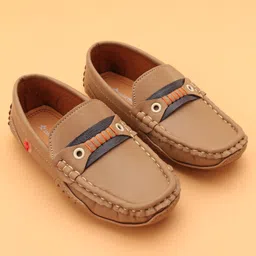 Cute Walk by Babyhug Slip On Party Wear Loafers - Khaki-picture-31