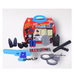NIYAMAT 19 Pcs Police Playset Toy for Kids, Boys with Handcuff, Mini Bullet Gun Toy for Role Pretend Play Game Weapon Set - Multicolor-24