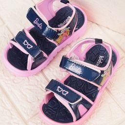 Kidsville Mattel Featuring Barbie Printed Double Velcro Closure Sandals - Navy Blue-picture-28