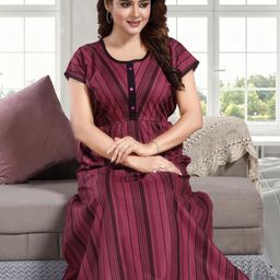 Inner Beats Women Cotton Blend Nightdress-picture-13