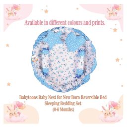 Toddylon Baby Nest for New Born Reversible Bed Sleeping Bedding Set -  Blue image 2