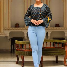 KALINI Geometric Print Top image 1