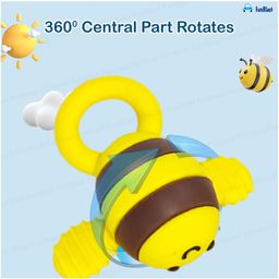 FunBlast Bee Shaped Silicone Teether Toy for BabiesPack of 1 image 5
