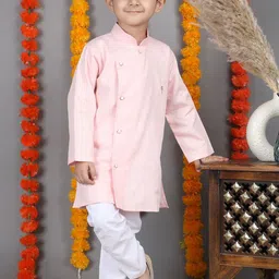 Polka Tots Boys Regular Pure Cotton Kurta with Pyjamas-23