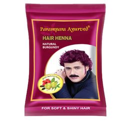 Parampara Ayurved Heena Hair Colour For Shiny Hair With Amla-20g-Burgundy image 4
