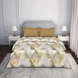 Spaces Atrium Brown 100% Cotton 144 TC Double Bed Ac Quilt-image-19