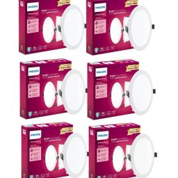 Philips Plastic 15W Round Ultraglow LED Dl Recessed Panel Ceiling Light - Pack of 6 (Warm White)-image-15