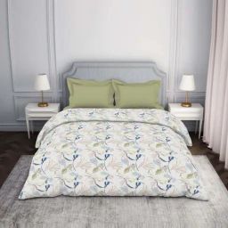 Spaces Atrium Blue & Green 100% Cotton 144 TC Double Bed Ac Quilt-3