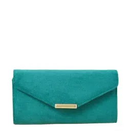 Accessorize London Green Solid Envelope Clutch-26