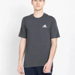 Adidas Black Cotton Regular Fit Printed Sports T-Shirt-picture-21