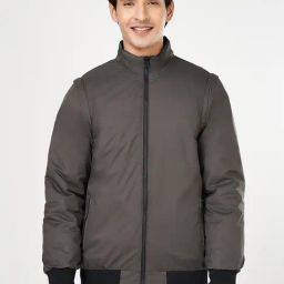 Byford By Pantaloons Olive Regular Fit Reversible Jacket-picture-20