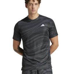 Adidas Black Regular Fit Printed Sports T-Shirt-image-28