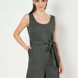 Brinns Charcoal Cotton Regular Fit Jumpsuit-image-48