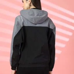 Chkokko Grey & Black Color-Block Jacket image 2