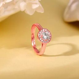 GIVA 925 Sterling Silver Rose Gold Ring for Women-image-91