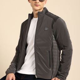 Being Human Mock Collar Padded Jacket-33
