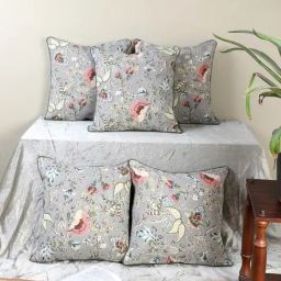 MFD HOME Furnishing Multicolour Cotton Cushion Cover - Set of 5-15