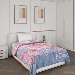 Monte Carlo Multicolor Polyester 1000 GSM Single Bed Winter Blanket-image-76