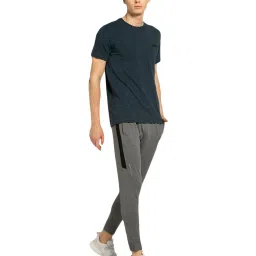 Van Heusen Performance Regular Fit Swift Dry 4 Way Stretch Solid Joggers - Charcoal Melange image 5