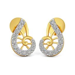 Joyalukkas 18k Gold & Diamond Stud Earrings-picture-6