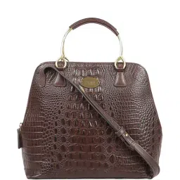 Hidesign Core Brown Textured Medium Handbag-0