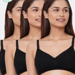 Inner Sense Black Non Wired Padded Nursing Bra (Pack Of 3)-picture-30