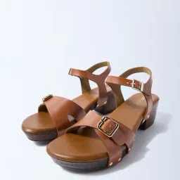 LUNA BLU by Westside Brown Heel Sandals-picture-47