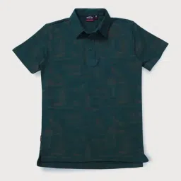 Gini & Jony Kids Green Cotton Printed Polo T-Shirt-image-59