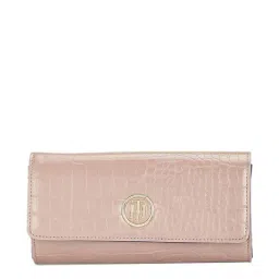 Tommy Hilfiger Jocelyn Plus Pink Textured Wallet for Women-4