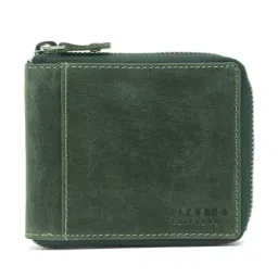 Teakwood Leathers Green Bi-Fold Wallet for Men-18