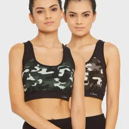 Clovia Multicolor Printed Sports Bra (Pack of 2)-image-27