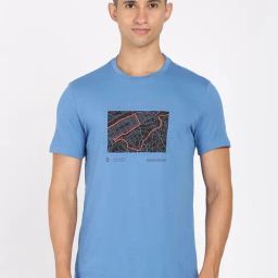 Lee Blue Cotton Slim Fit Printed T-Shirts-image-80