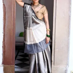 Banarasi Silk Works Black Woven Saree With Unstitched Blouse-27