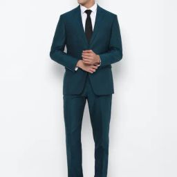 Allen Solly Prime Green Slim Fit Two Piece Suits-image-32