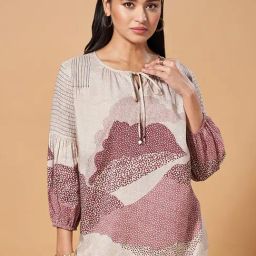Marigold Lane White & Pink Printed Top-image-32