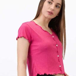 SPYKAR Pink Solid T-Shirt-picture-39