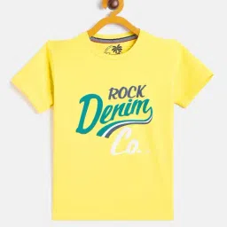 Duke Kids Yellow Graphic Print T-Shirt-image-97