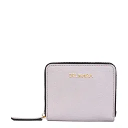 BELWABA Grey Solid Zip Around Wallet for Women-picture-22