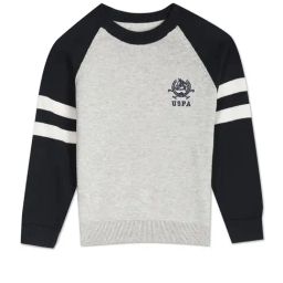 U.S. Polo Assn. Kids Grey Self Design Full Sleeves Sweater-image-61