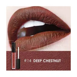 FOCALLURE Matte Liquid Lipstick Deep Cheshnut - 6 gm image 3