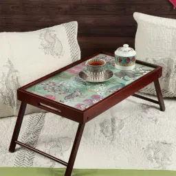 India Circus by Krsnaa Mehta Wildlife Safari Printed Multicolor Wood Breakfast Table-23