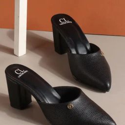 Carlton London Women's Black Mule Shoes-image-56
