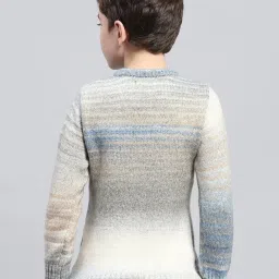 Monte Carlo Boys Multi Colored Wool Blend Self Sweater image 2