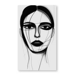 Nestroots Monochrome Elegance Woman's Captivating Multi Frame Canvas Wall Painting - Set of 4 image 2