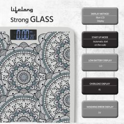 Lifelong Nimbus LLWS81 Digital Weight Machine for Body Weight with LCD Display (Grey) image 2